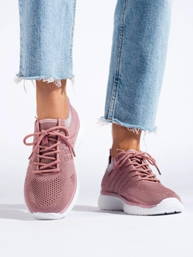 Lace-Up Pink Sneakers