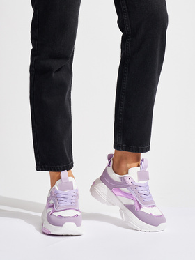 Lilac Sports Shoes with Chunky Soles