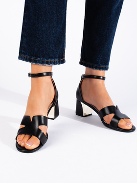 Black Low-Heel Sandals