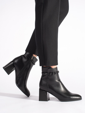 Chic Black Heeled Ankle Boots