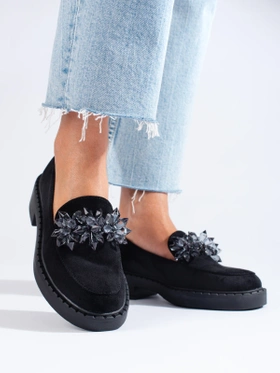 Black Suede Loafers by Potocki