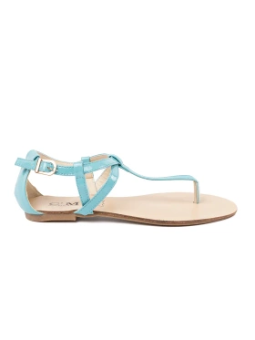 Women's blue flip-flop sandals