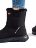 Cozy Black Softshell Snow Boots with Fleece Lining