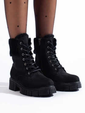 Suede Shelovet Ankle Boots in Black