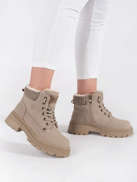 Warm Beige Ankle Boots