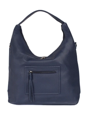 Navy Blue Shoulder Bag with Adjustable Strap