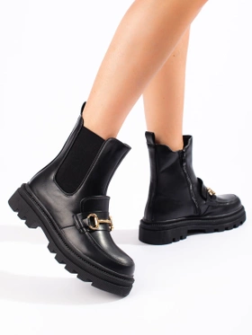 Black Platform Chelsea Boots