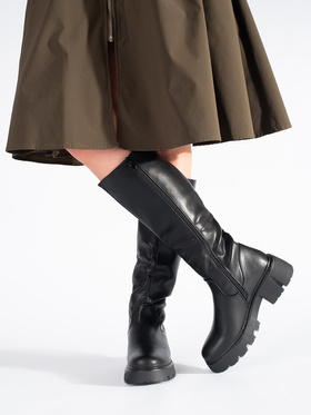 Stylish Black Riding Boots by Sergio Leone