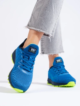 Blue DK Sneakers with Neon Soles