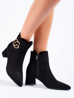 Eco Suede Pointed Ankle Boots