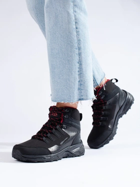 Ladies' high-top trekking boots in black by DK