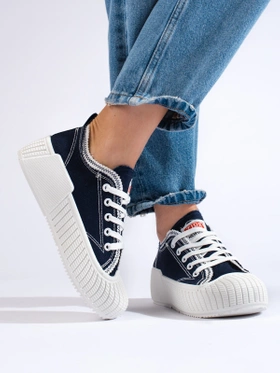 Shelovet Navy Low-Top Sneakers