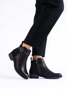 Sleek Black Classic Ankle Boots