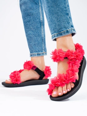 Fuchsia Velcro Scented Sandals