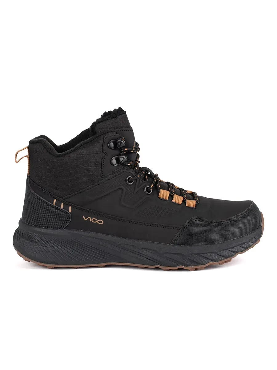 Black Lace-Up Trekking Boots
