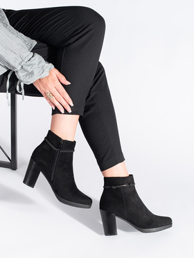 Suede Chic Block Heel Booties by Sergio Leone