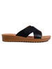 Chic Black Platform Slides