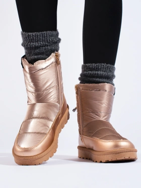 Gold Potocki Snow Boots with Low Top