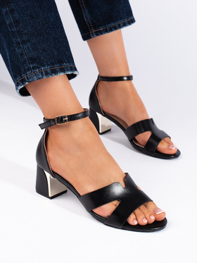 Black Low-Heel Sandals