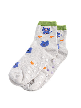 Gray Teddy Bear Non-Slip Children's Socks