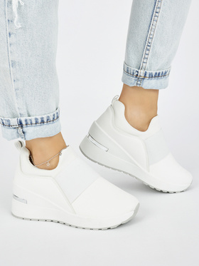 White Wedge Sneakers