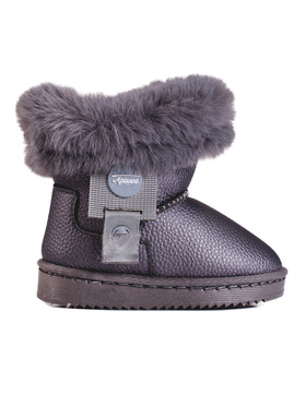 Gray Furry Snow Boots for Her