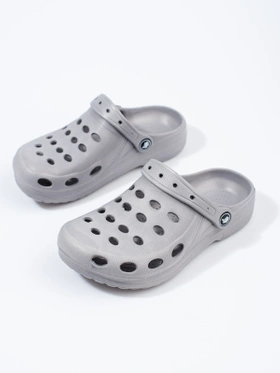 Light Gray Slide Sandals for Boys