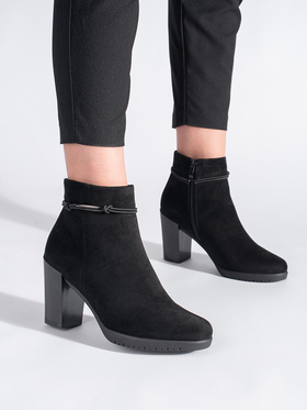 Suede Chic Block Heel Booties by Sergio Leone