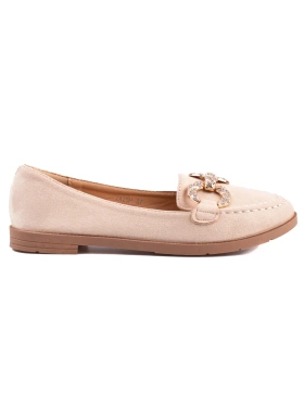 Beige Suede Loafers