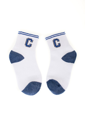 Blue and White Kids' Socks