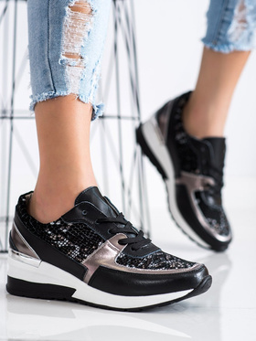 Black Leather Sneakers