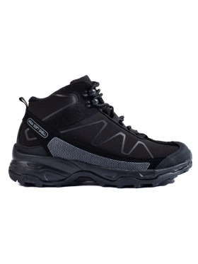 Black High-Top Trekking Sneakers