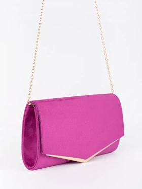 Pink Suede Classic Clutch