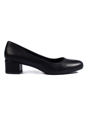 Elegant Black Low Block Heels by Sergio Leone