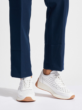 White Sergio Leone Leather Perforated Sneakers