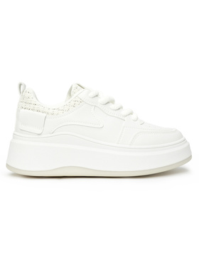 Women's white chunky sole sneakers