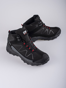 Men's high lace-up trekking boots DK black

Friendly style translation for an English online store:
High Lace-Up Trekking Boots DK in Black