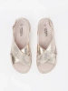 Gold flat sandals