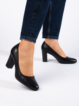 Black Block Heel Pumps by Sergio Leone