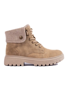 Warm Beige Cozy Boots Lined with Faux Shearling