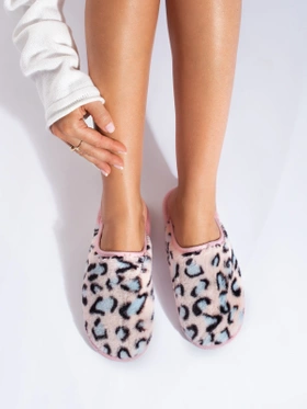 Pink Leopard Print Slippers