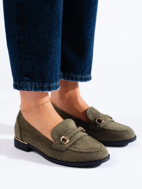 Suede Green Loafers