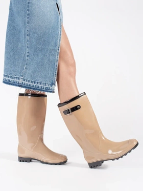 Creamy High-Gloss Rain Boots