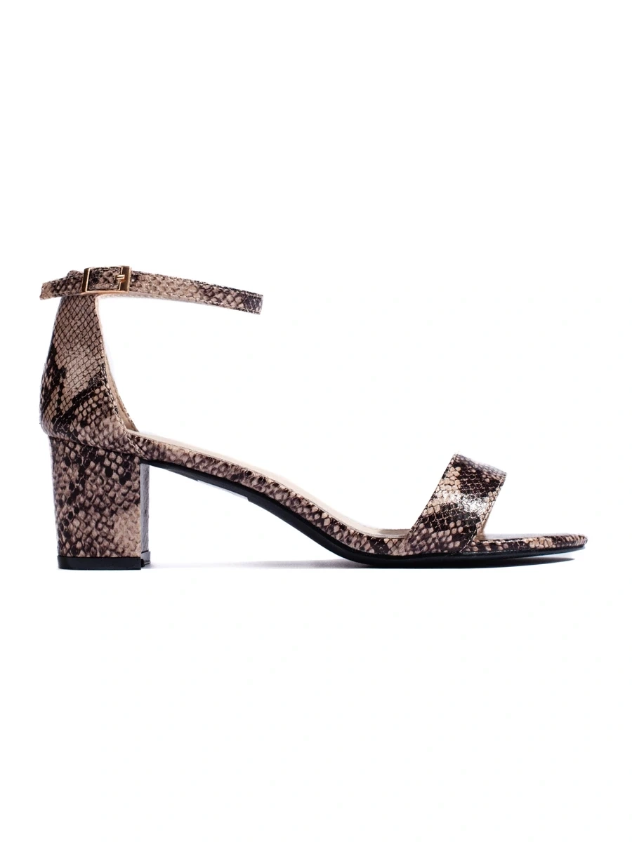 Snakeprint Heel Sandals