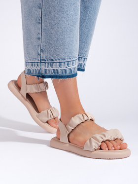 Beige Comfy Slip-On Sandals