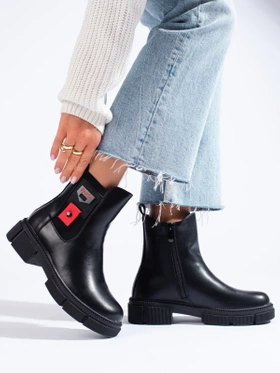 Black Platform Chelsea Boots