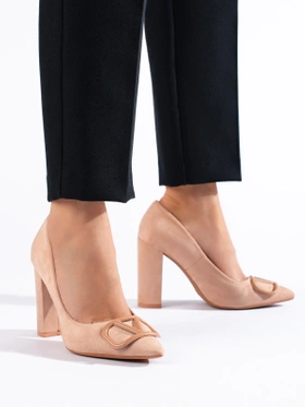 Vinceza Suede Beige Pumps