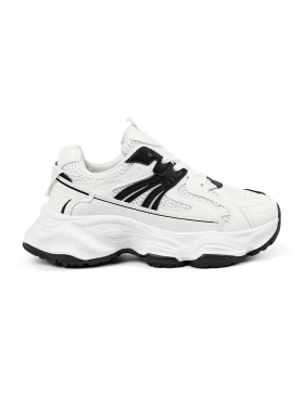 Sneakersy na grubej podeszwie białe