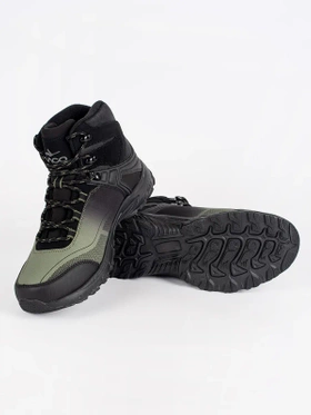 Warm Black and Green Trekking Boots