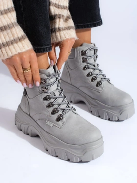 Gray Ankle Boots BIG STAR KK274367